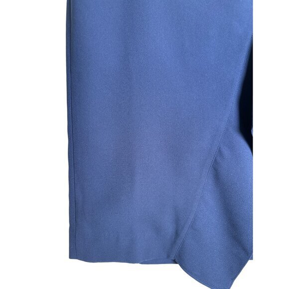 J Crew Ruffle Pencil Skirt in 365 Crepe Navy Blue Size 10 Career Professional NW - Picture 3 of 9